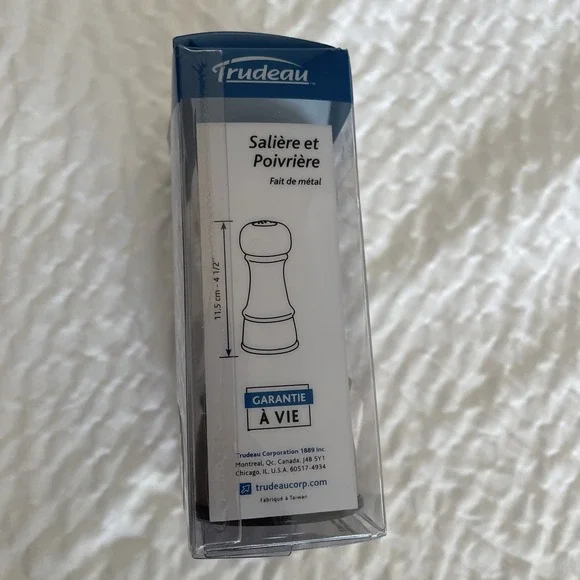 Trudeau Stainless Steel 4-1/2-Inch Salt‎ and Pepper Shakers - Picture 4 of 5